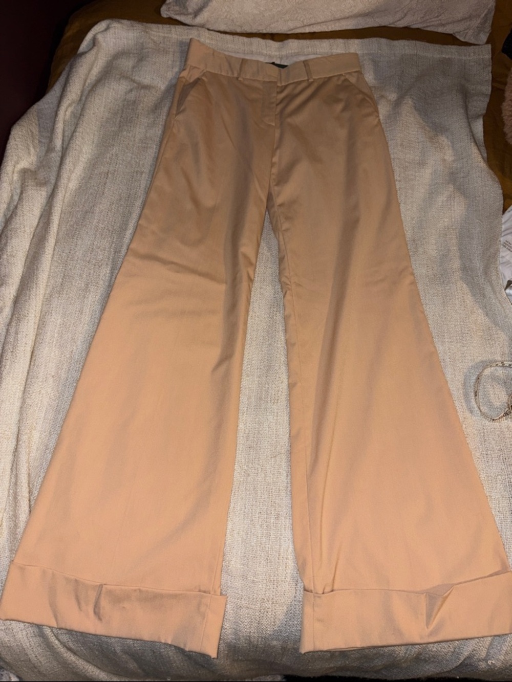 Wide Leg cuffed Trousers